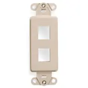 Leviton 41642-I Decora Multimedia Insert 2 Ports Flush Mount Ivory