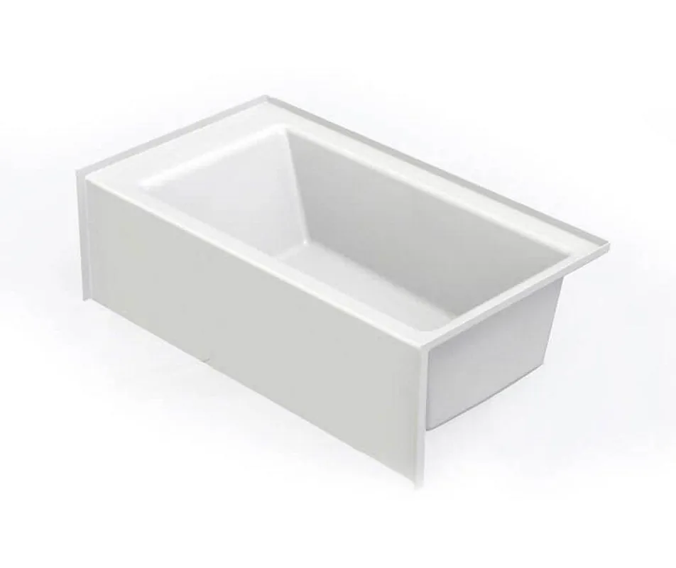 Aquatic 6032SMINR-WH Everyday 60 x 32 Soaker Alcove Bathtub with Right Drain