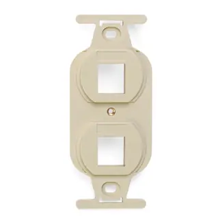 Leviton 41087-2IP QuickPort Duplex Type 106 Insert, 2-Port, Ivory