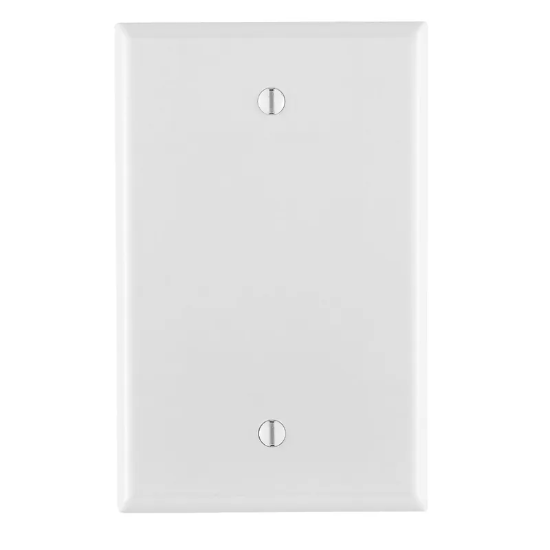 Leviton 80514-W 1-Gang No Device Blank Wall Plate, Midway Size, Thermoset, Box Mount, White