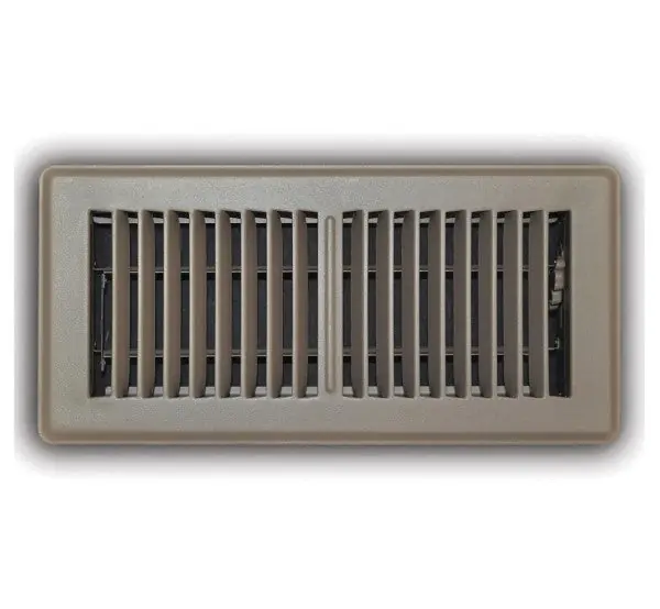TRUaire 150MB 02X10 Stamped Face Floor Register, 2 x 10 in, 50 to 175 cfm, Steel, Brown