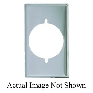 EATON 68-BOX 68-BX 2G CHRM PWR RCPT PLT Standard Power Outlet Wallplate