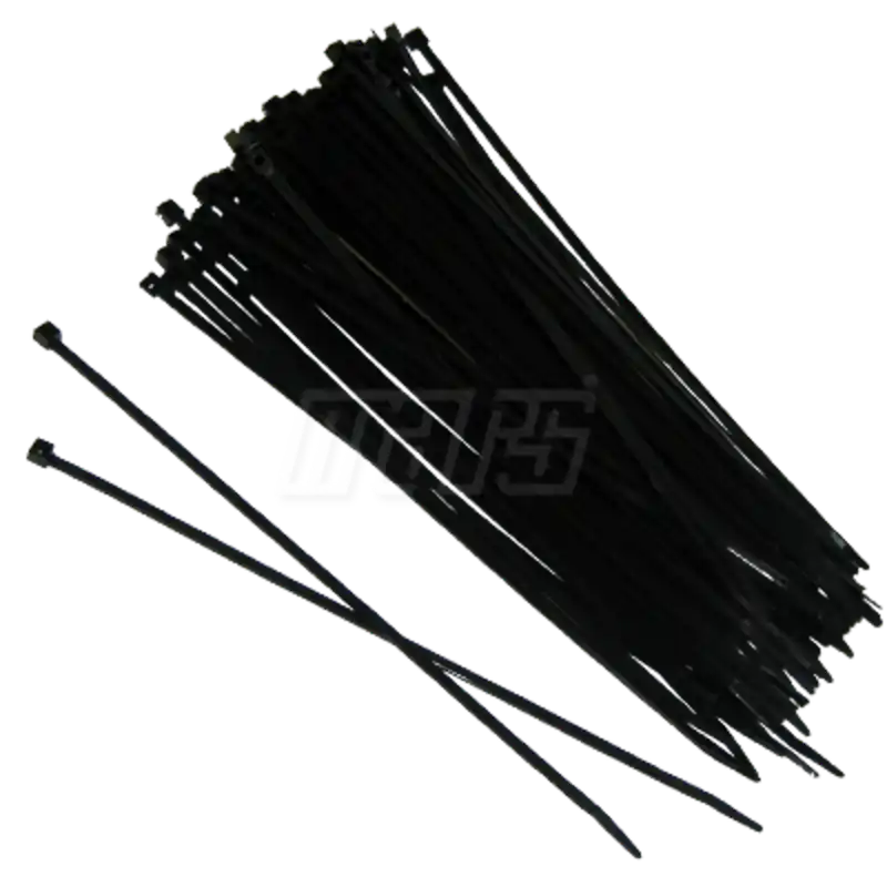 MARS 86107 Nylon Ties, 8 Black Tensile Strength 40lbs (100 Pack)