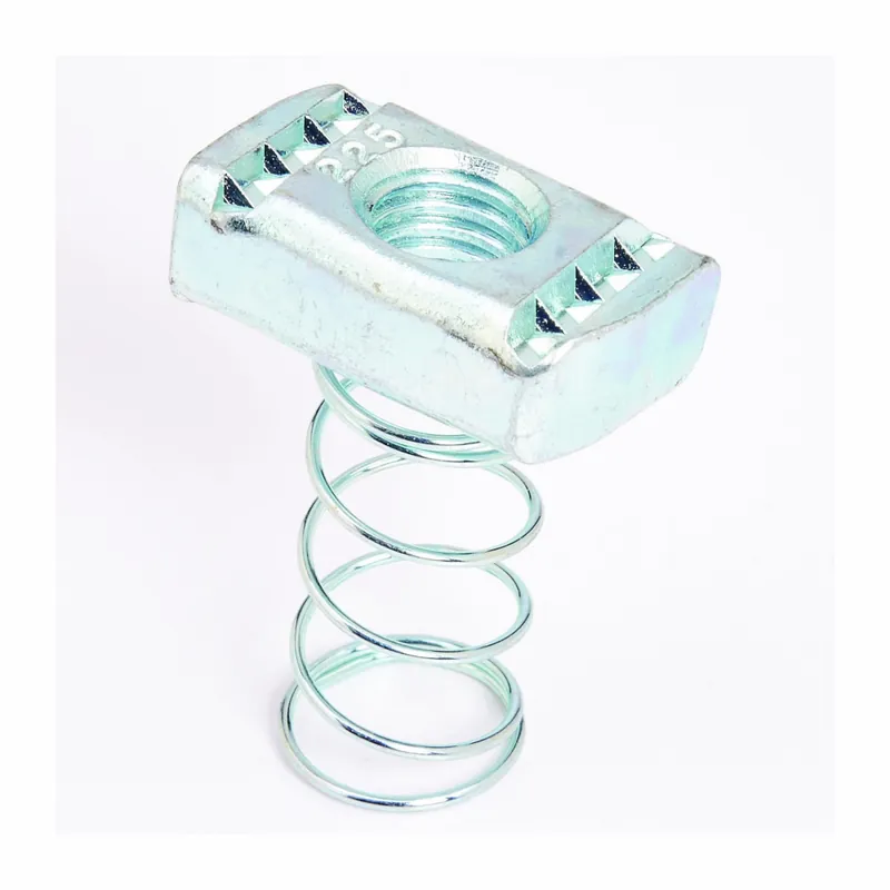B-Line N228ZN Channel Nut With Spring 3/8-16 Thread 3/8 Inch Thick