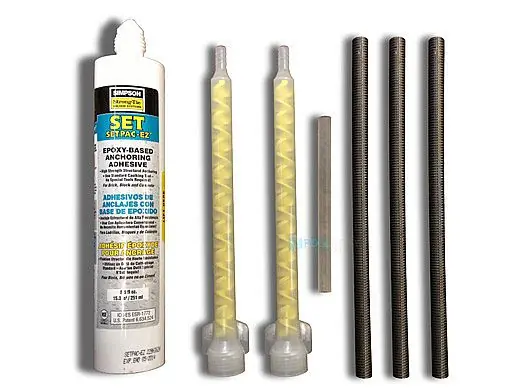 S.R.Smith 75-209-5869-SS Epoxy Kit 6 x 5.8 Bolts (3) for Frontier II Stand