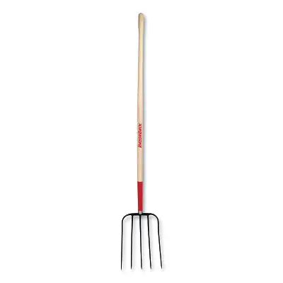RAZOR-BACK 2826500 Manure Fork 5 Tine Oval Point 54 in Handle