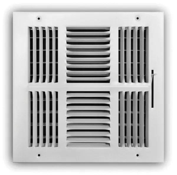 TRUaire 104M 12X12 4-Way Wall/Ceiling Register 140 to 470 cfm Steel