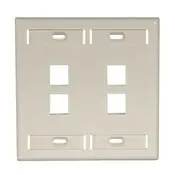 Leviton 42080-4IP QuickPort 4-Port Faceplate