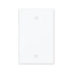 EATON PJ13BK Mid-Size Blank WallPlate, 1 Gang, Box Mounted, Polycarbonate, Black