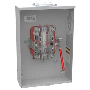 Milbank U9551-RXL-QG-AMS Ringless Meter Socket, 600 VAC, 200 Ampere, NEMA 3R