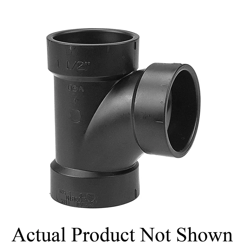 NIBCO I098250 DWV Sanitary Tee 2 in Nominal Hub ABS