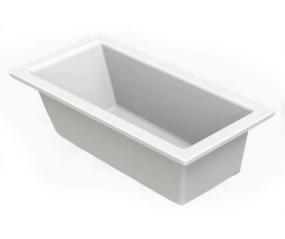 Aquatic 6032DMIN-WH Everyday 60 x 32 in. Soaker Drop-In Bathtub with Center Drain in White