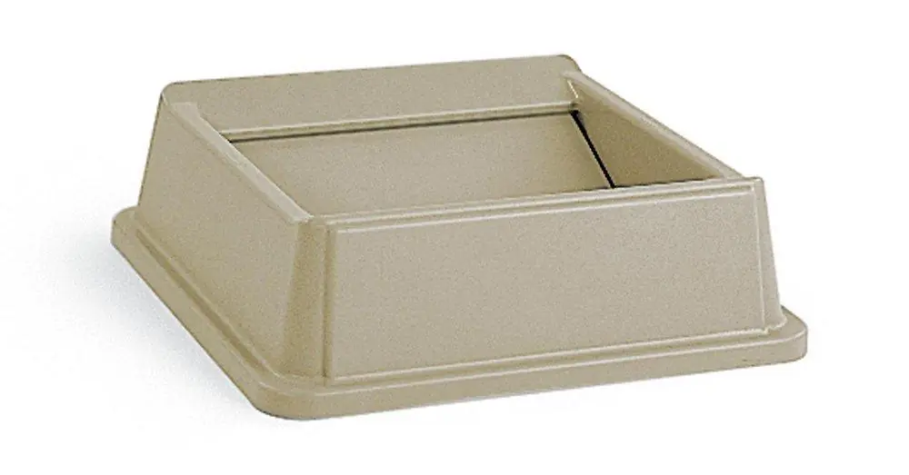 Rubbermaid FG266400BEIG Untouchable 35 Gal Square Swing Top for Container in Beige