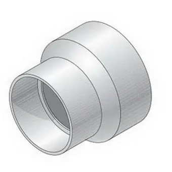 NDS 8P07 8.4 x 8 x 6 Hub x Hub White PVC Sewer and Drain Reducer Coupling 1/PK