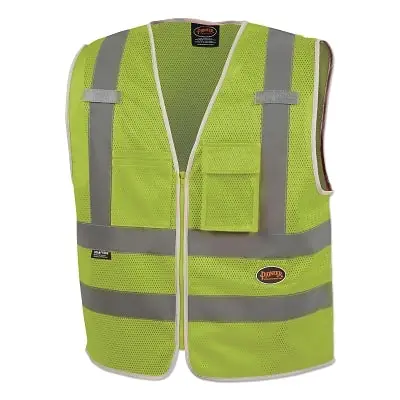 Pioneer V1025260U-4XL Mesh 8-Pocket Safety Vest 4X-Large