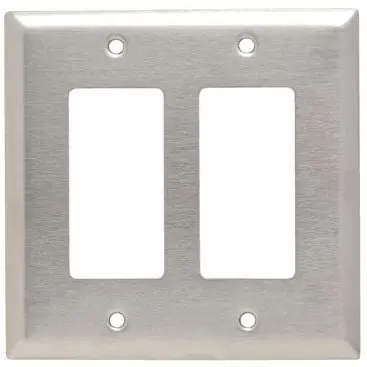Pass & Seymour SSJ262 Wall Plate Stainless Steel 2G Junior Jumbo
