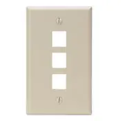 Leviton 41080-3IP Quickport 3-Socket Faceplate 2-3/4 inches Wide Replacement MPN