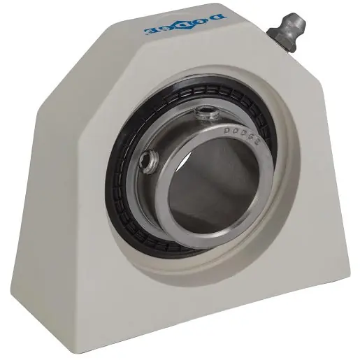 Dodge TB-SCEZ-104S-PSS EZ Kleen Pillow Block Ball Bearing Unit - Tapped Base, 1-1/4 in Bore, Polymer Material, Non-Expansion Bearing (Fixed)