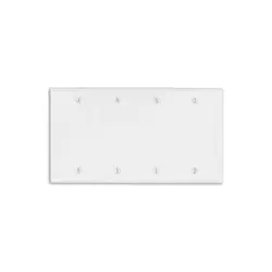 Leviton 88064 Leviton Faceplate, Blank, 4 Gangs, Replacement MPN