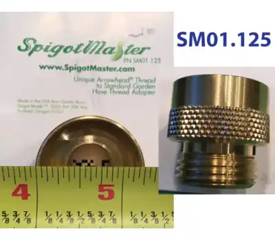 Spigotmaster SM01.125 1-1/8 in. Brass Vacuum Breaker Adapter