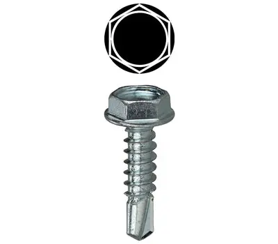 DOTTIE TEKHW1234 #12 x 3/4 in. Hex Washer Head Self-Drilling Screw