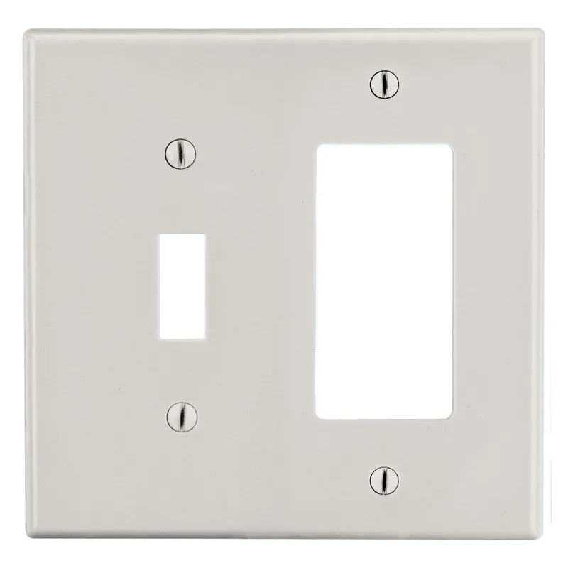 Hubbell P126LA HUBW P126LA WALLPLATE, 2-G, 1) TOG