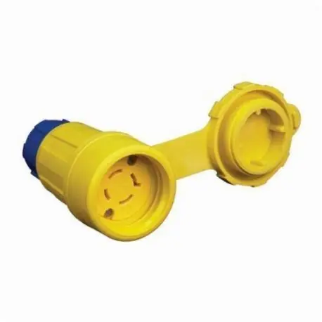 Ericson 2410-CW6P Perma-Tite 1-Phase Grounding Locking Blade Connector 125 VAC 20 A 2 Poles 3 Wires