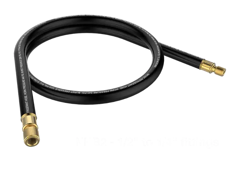 NAVAC NHB2 Evacuation Hose, 1/2 - 1/4 in Nominal, 6 ft L, 640 psi Working