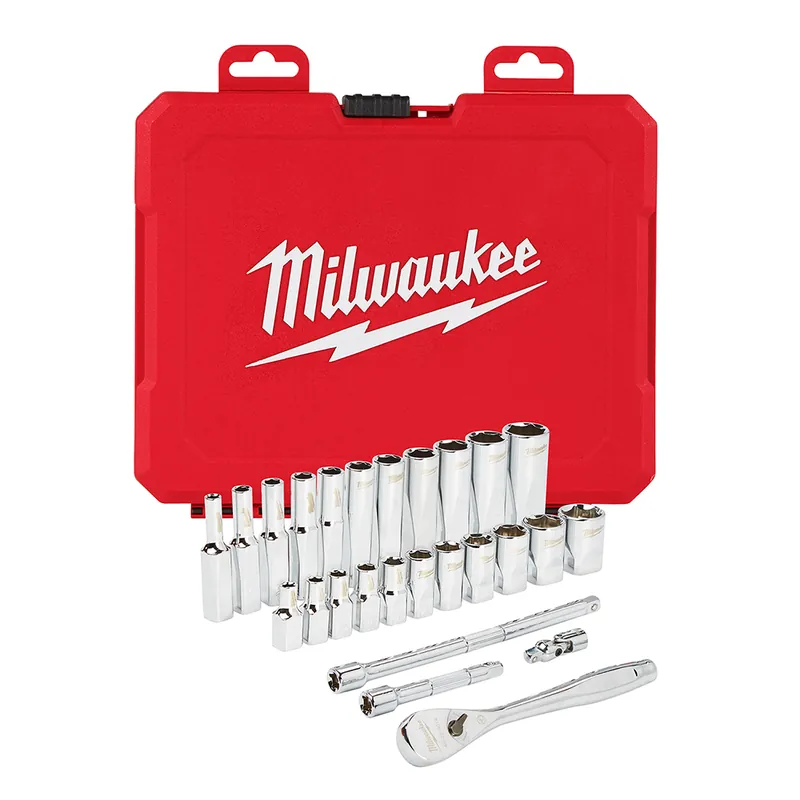 Milwaukee 48-22-9404 1/4 Drive 26Pc Ratchet & Socket Set - SAE