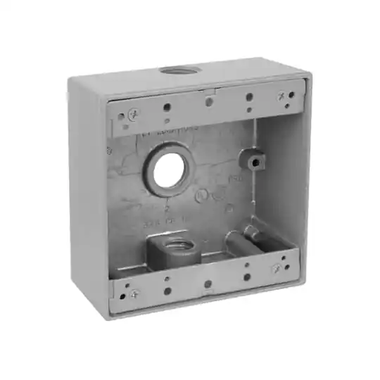 Red Dot 2IH3-1 Weatherproof Box 31 Cubic Inches 2 Gang 3 1/2 HUB