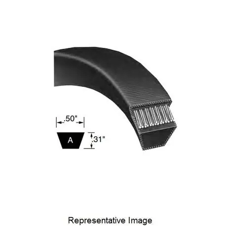 Bando A33 Multi V-Belt, 35 in, 0.31 in THK, 1/2 in W