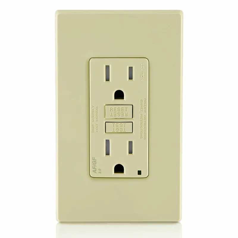 Leviton AGTR1-I 15 Amp 125 Volt Dual Function AFCI/GFCI Receptacle