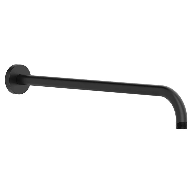 American Standard 1660118.243 Shower Arm Rain with Escutcheon Matte Black 18 Inch 1/2 NPT Brass Right Wall Mount