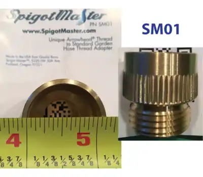 Spigotmaster SM01 1 in. Vacuum Breaker Brass Adapter