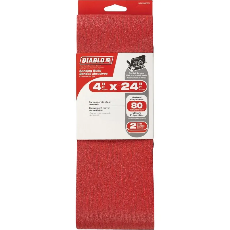 Diablo DCB424080S02G Sanding Belt 80 Grit (2-Pack)