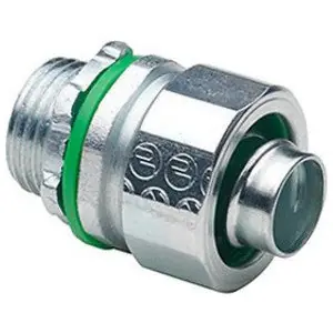 Bridgeport Fittings 431-SLTI Liquid Tight Connector Steel Straight Insulated Throat 105° 3/4 in.