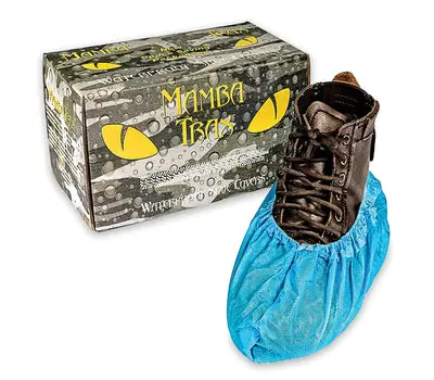 BLACK MAMBA GLOVES WPMT-X50 Black Mamba Trax Polyethylene Water-Proof Shoe Cover