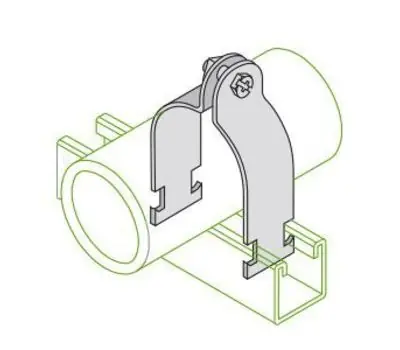 Phoenix Support Systems SCC0075CP 3/4 in. Zinc Dichromate Copper Tubing Strut Clamp