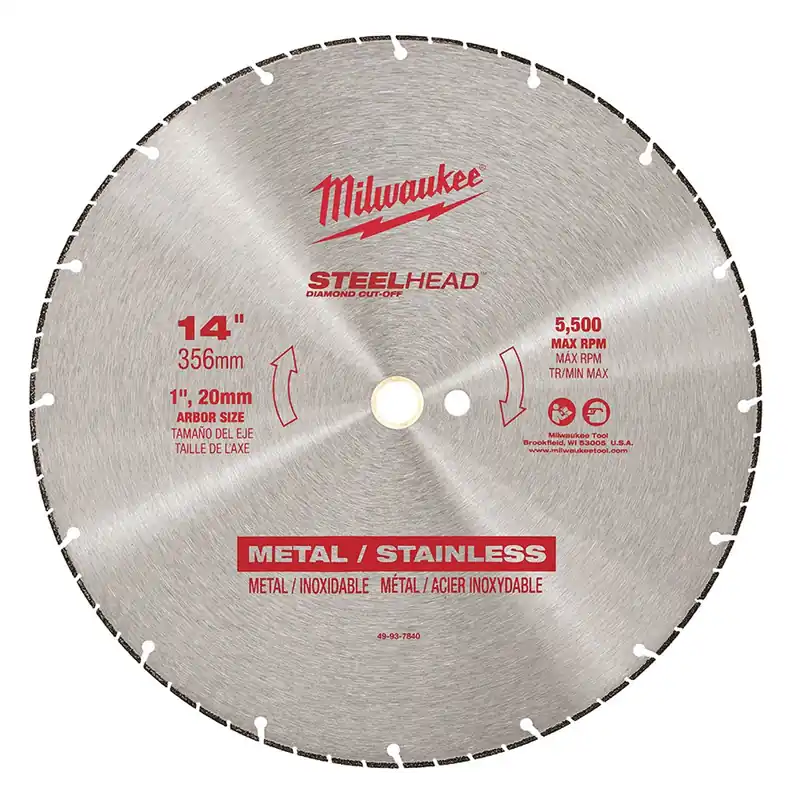 Milwaukee 49-93-7840 STEELHEAD Diamond Cut-Off Blade 14 In