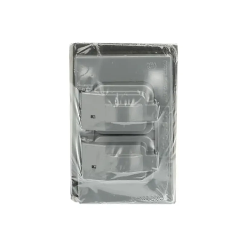 Red Dot CCD Single Gang Weatherproof Receptacle Cover, Zinc Alloy, 1 Duplex Receptacle Horizontal, Device Mount