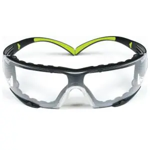 3M SF401AF-FM SecureFit Safety Glass Frameless Anti-Fog/Anti-Scratch Plastic Clear Black