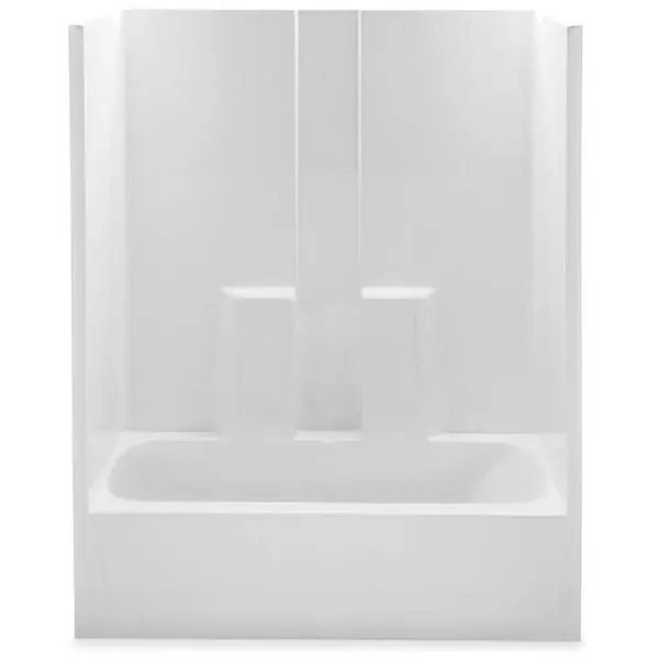 Aquatic 2603SGTL-WH Tub & Shower, Everyday, 60 x 32 x 78-1/4 Inches, White
