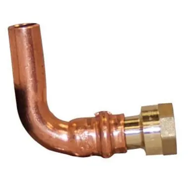 Apollo 10066566 8707R-3 Female 90 deg Reducing Elbow, Copper & Lead Free Brass, Small Diameter, PxFPT, 1/2x3/8