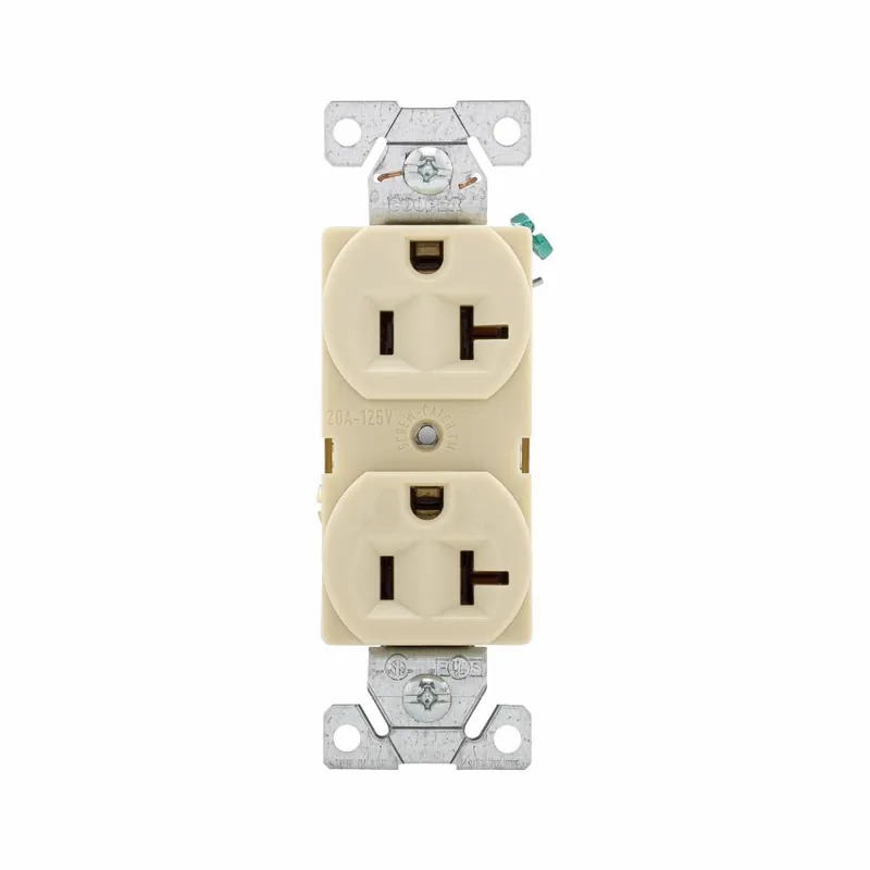 Eaton 5362V Duplex Straight Blade Receptacle 125 VAC 20 A 2 Poles 3 Wires NEMA 5-20R
