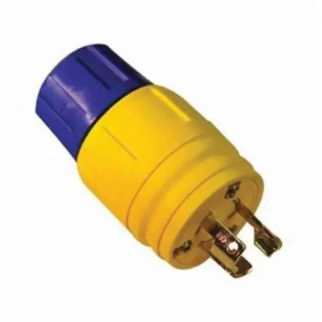 Ericson 1520-PW6P Perma-Tite 1-Phase Grounding Polarized Locking Plug 125 VAC 15 A