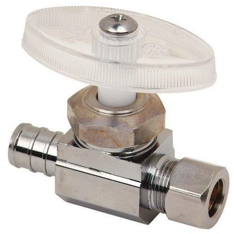 BrassCraft BRPX04XC Multi-Turn Water Stop, Straight Valve, 1/2 inch Nominal Barb x 1/4 inch OD Compression