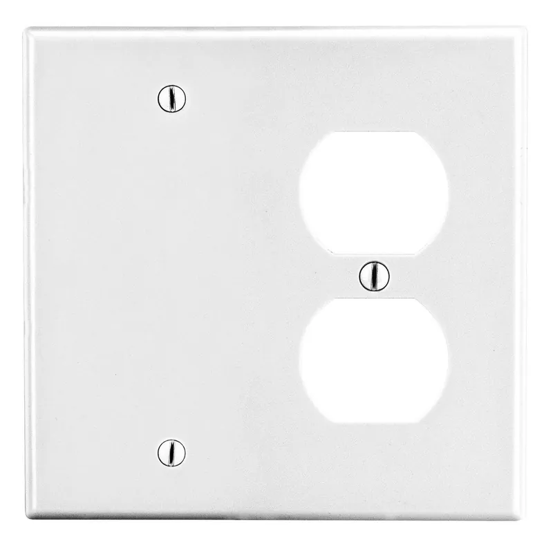HUBBELL P138W WALLPLATE, 2-G, 1) DUP