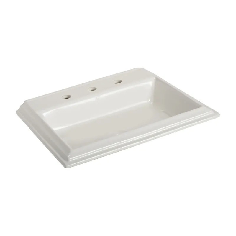 Mansfield 046587185051 254-8WHT Brentwood White 8 Center Drop In Lavatory