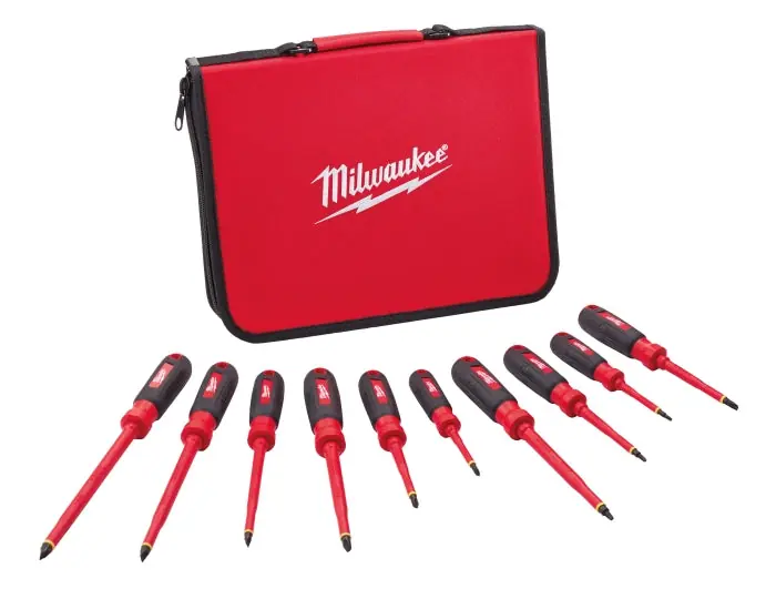 Milwaukee 48-22-2210 10 Pc Insulated Screwdriver Set w/ EVA Foam Case