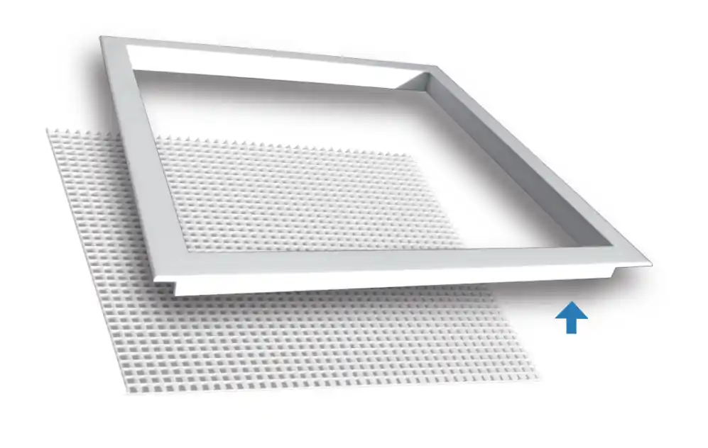 TRUaire 5000XF 24X24 Surface Mount Frame, Square Shape, 26 in L x 26 in W, Aluminum